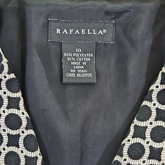 Rafaella Geometric Blazer Coat Jacket Women's Size 10 Black & White Old Money - Picture 10 of 16